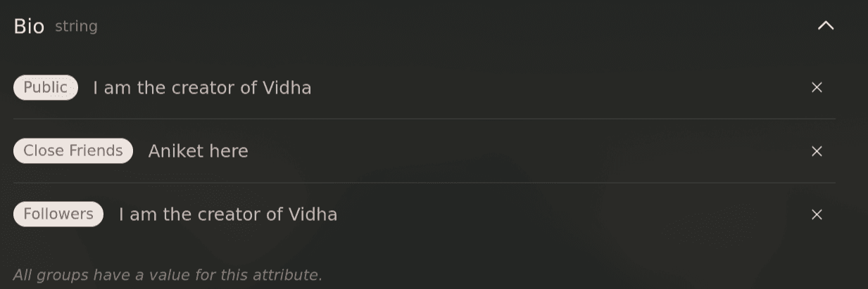 Adding attribute values